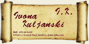 Ivona Kuljanski vizit kartica